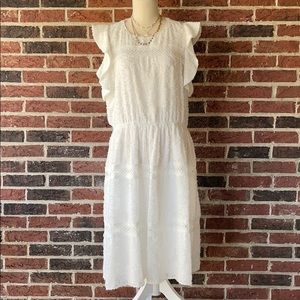 Gibson Latimer White MIDI Dress Large